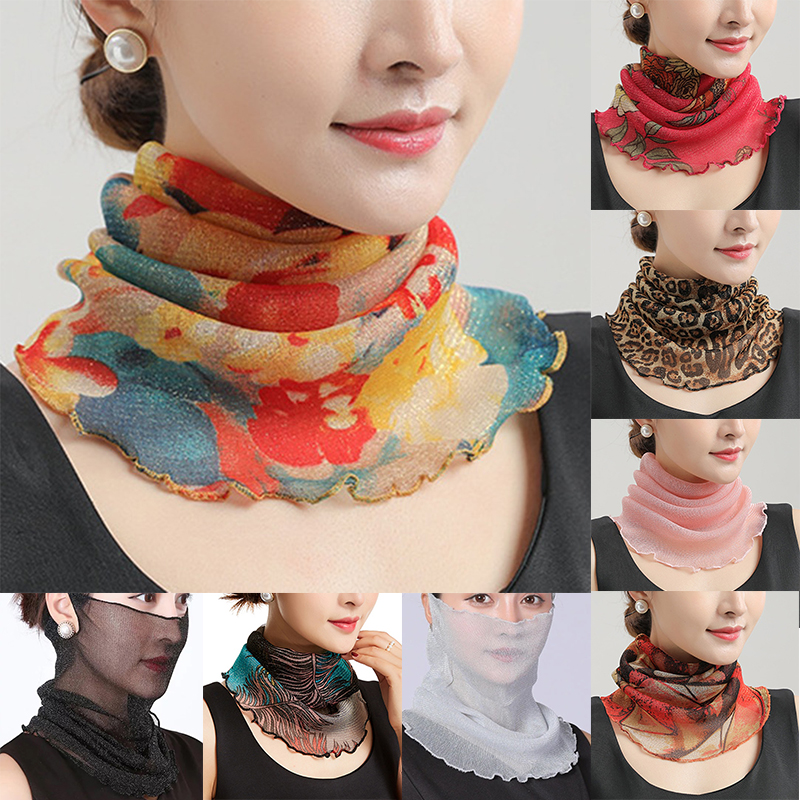 Ascot Neck Scarf - Spring Summer Chiffon Neck Collar Scarf