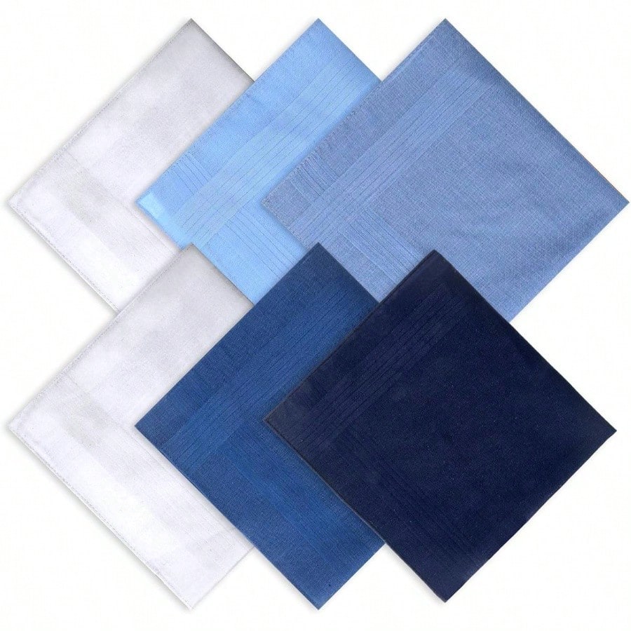 Handkerchief Cotton Men - Pocket Squares Men, 6 Pcs 15.