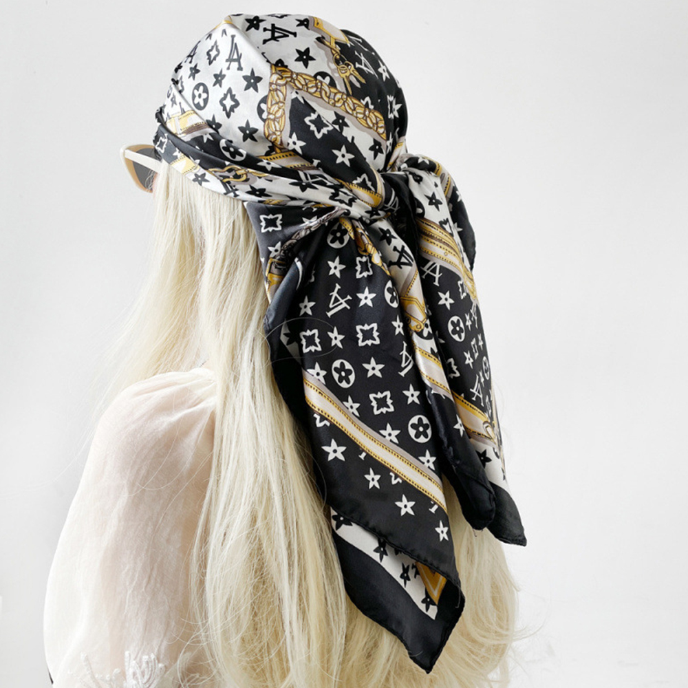 Ascot Neck Scarf - New Hot Sale Fashion 90X90cm Printed