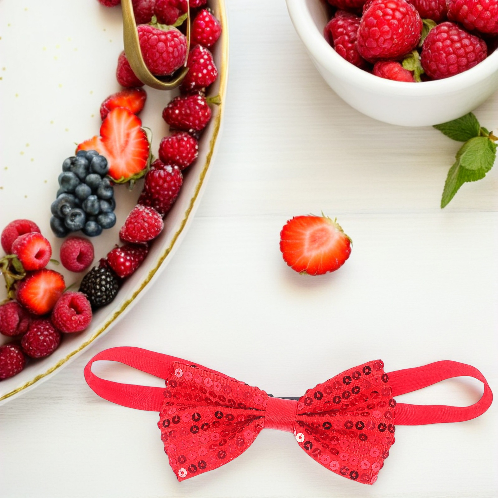 5Pcs Children Sparkly Sequin B - Bow Tie Pre Tied avis et prix