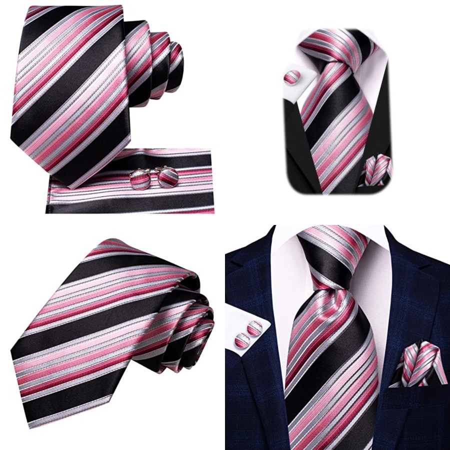 Men Ties Sets Silk Stripe Pais - Silk Tie Striped avis et prix