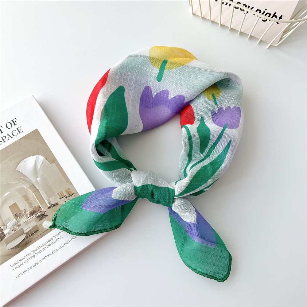 Spring Autumn Scarf Chic Fashi - Bandana Cotton avis et prix