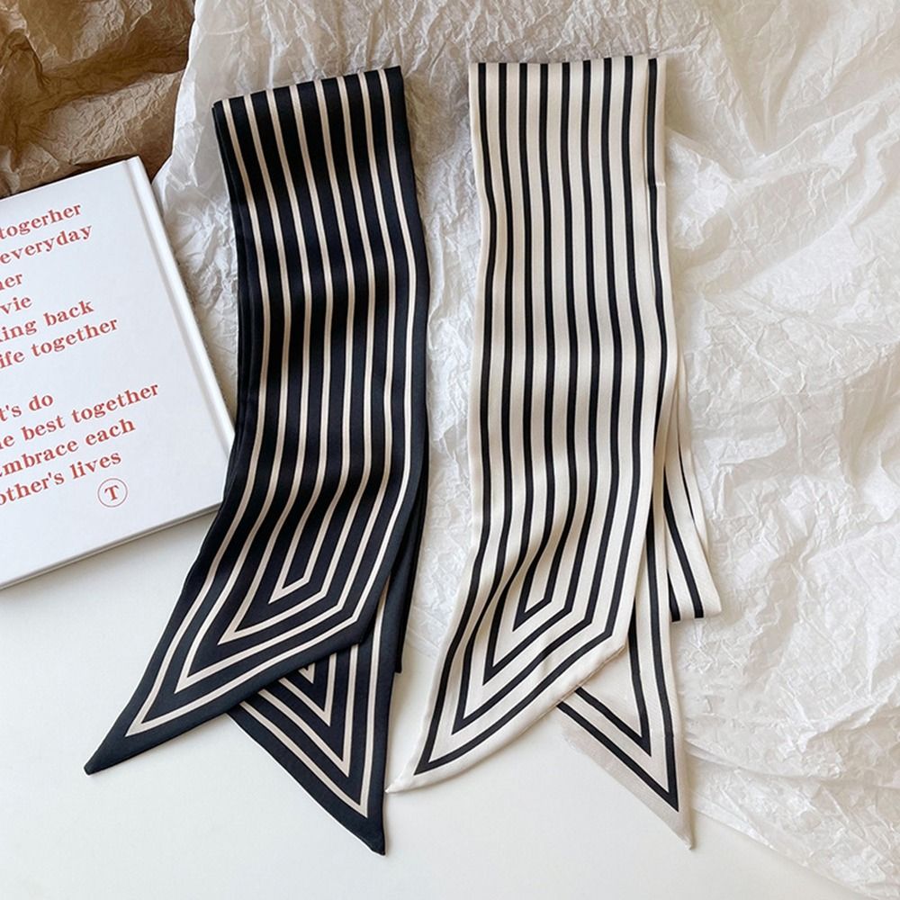 Tie Ribbon Headband Neckerchie - Silk Tie Striped avis et prix