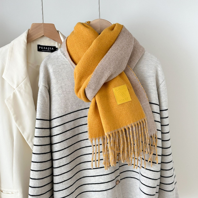 New Luxury Design Wool Scarf W - Muffler Men Wool avis et prix