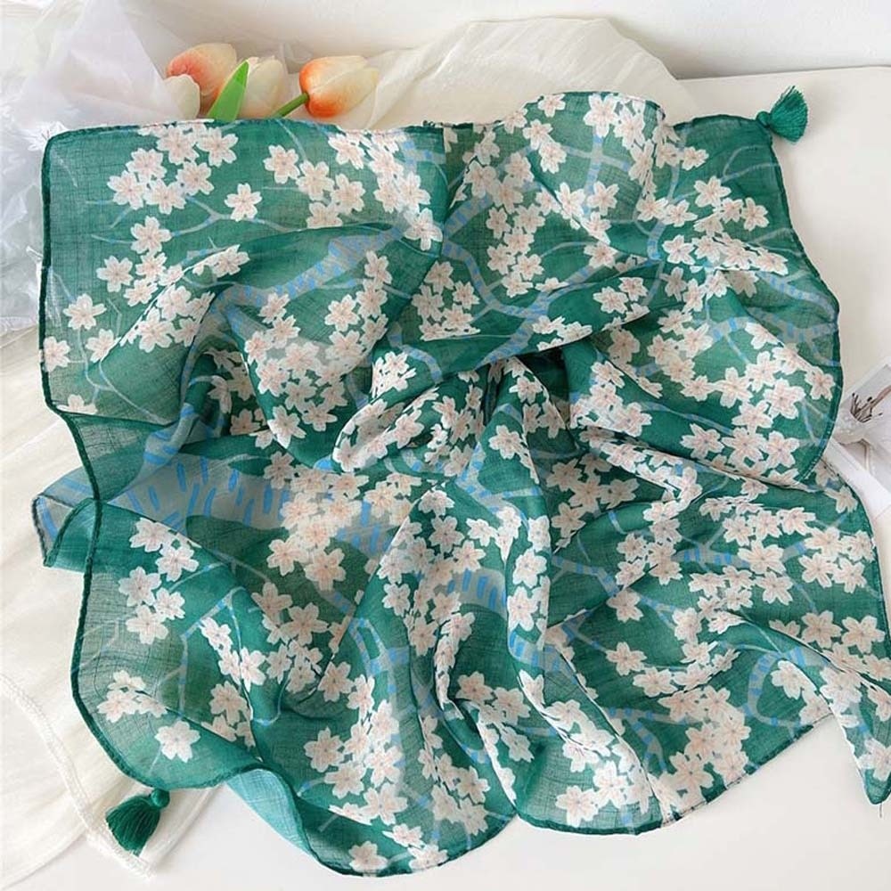 Neck Wrap Cotton-Linen Square  - Bandana Cotton avis et prix