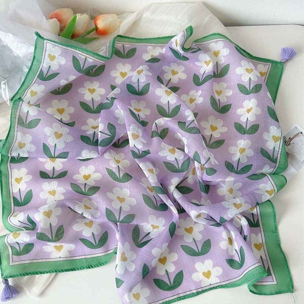Neck Wrap Cotton-Linen Square  - Bandana Cotton avis et prix