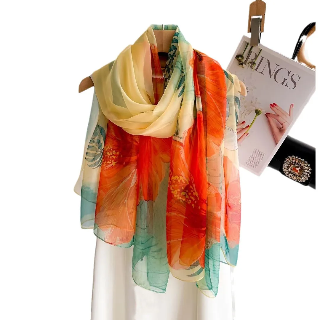 Silk Scarf Fashion Design Neck - Pashmina Wrap Large avis et prix