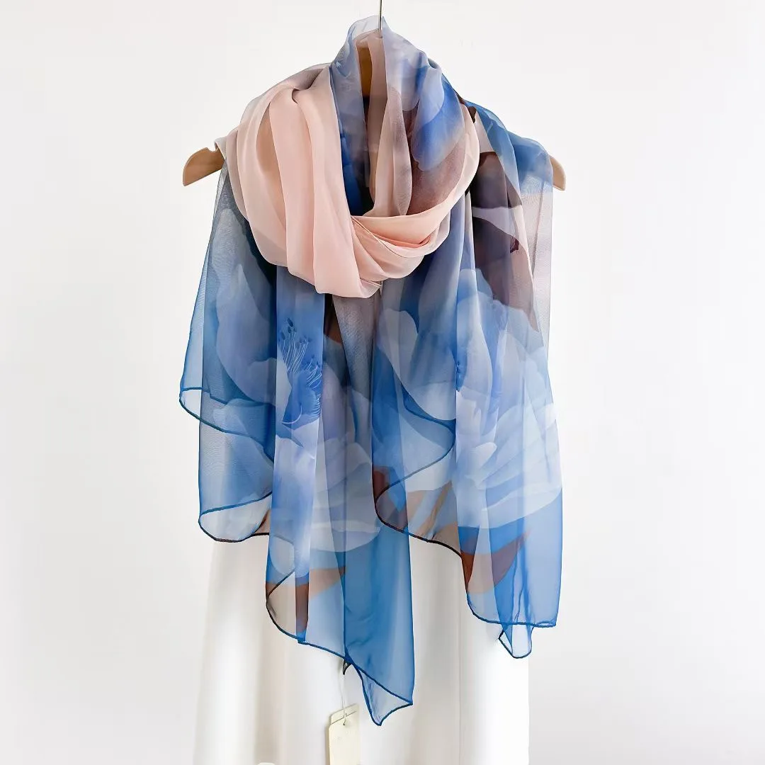 Silk Scarf Fashion Design Neck - Pashmina Wrap Large avis et prix
