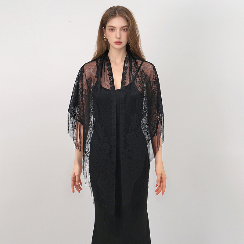 New Embroidery Lace Scarf Shaw - Stole Wedding Shawl avis et prix