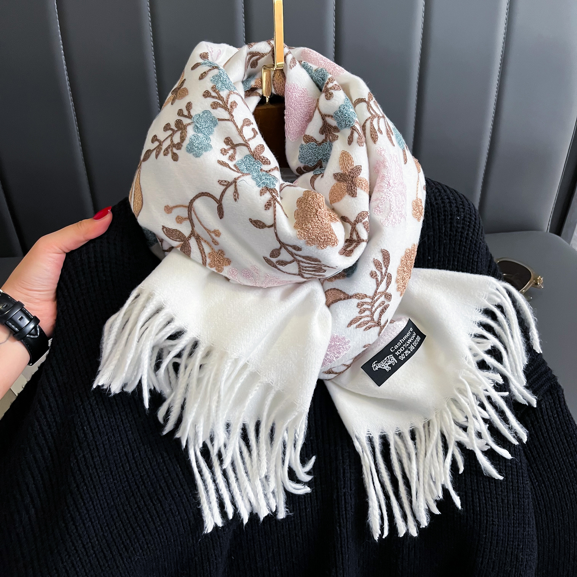 New Winter Warm Cashmere Scarf - Woven Scarf Blanket avis et prix