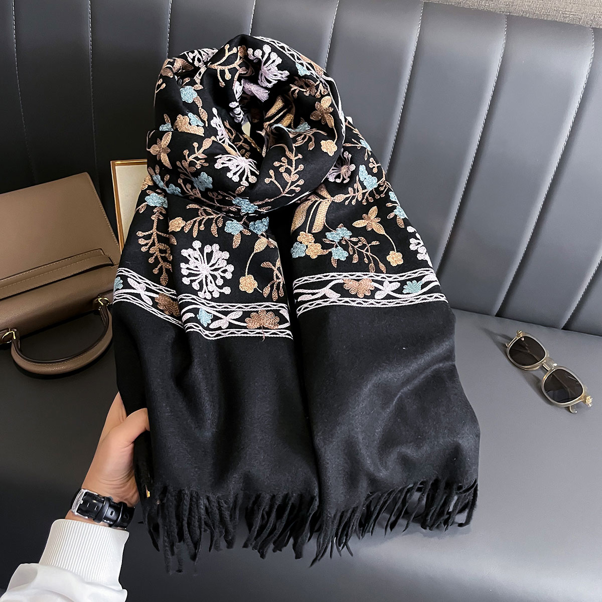 New Winter Warm Cashmere Scarf - Woven Scarf Blanket avis et prix