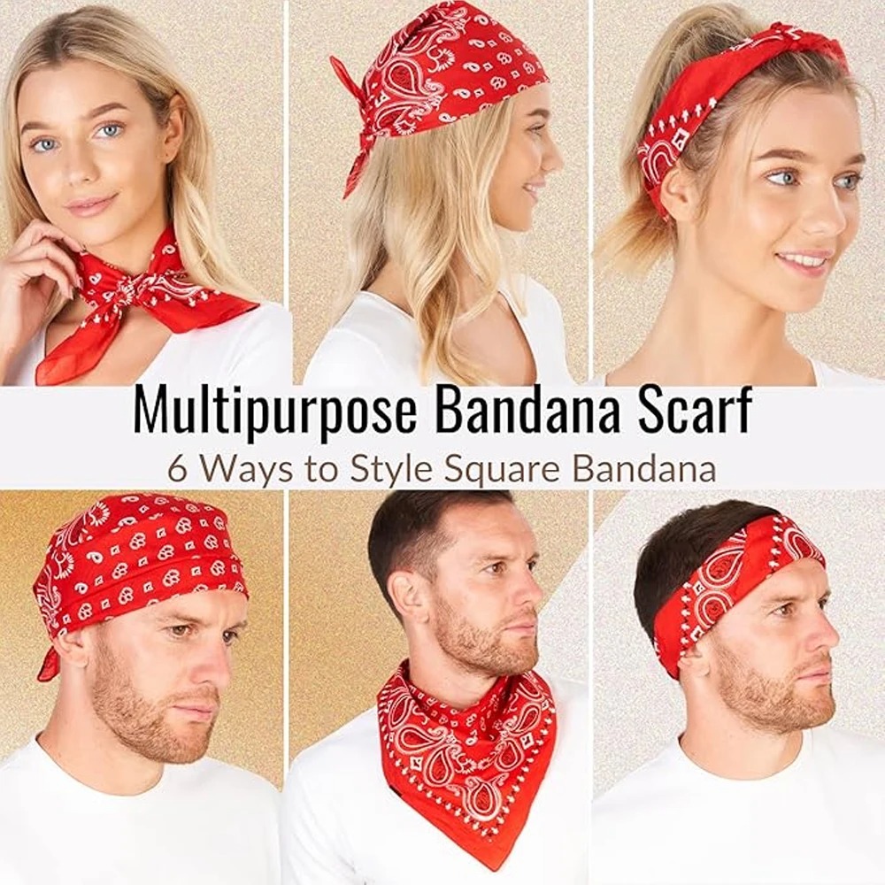 Unisex Men Women Bandana Hairb - Handkerchief Cotton Men avis et prix
