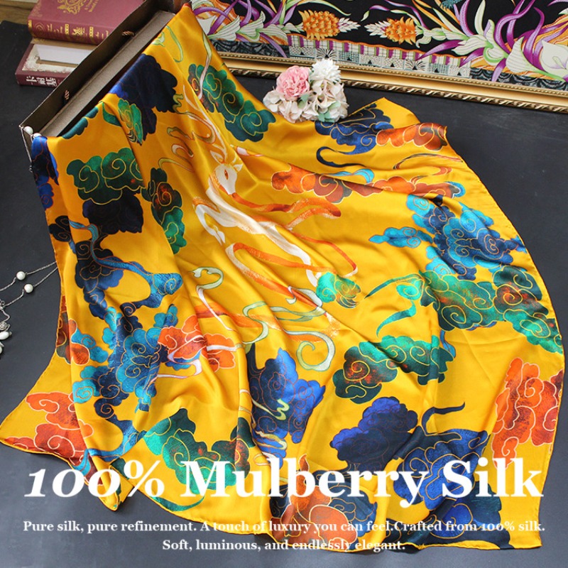 New Luxury 110x110cm Real Silk - Pashmina Wrap Large avis et prix