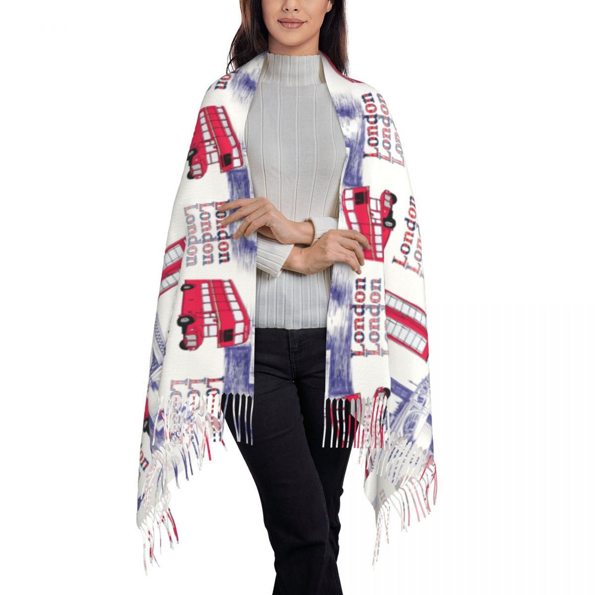 London England Scenes Shawls W - Pashmina Wrap Large avis et prix