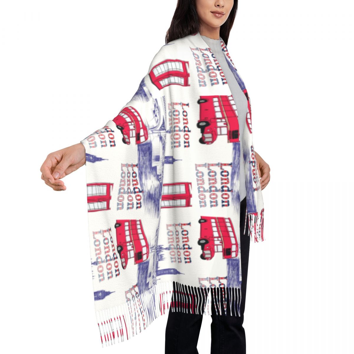 London England Scenes Shawls W - Pashmina Wrap Large avis et prix