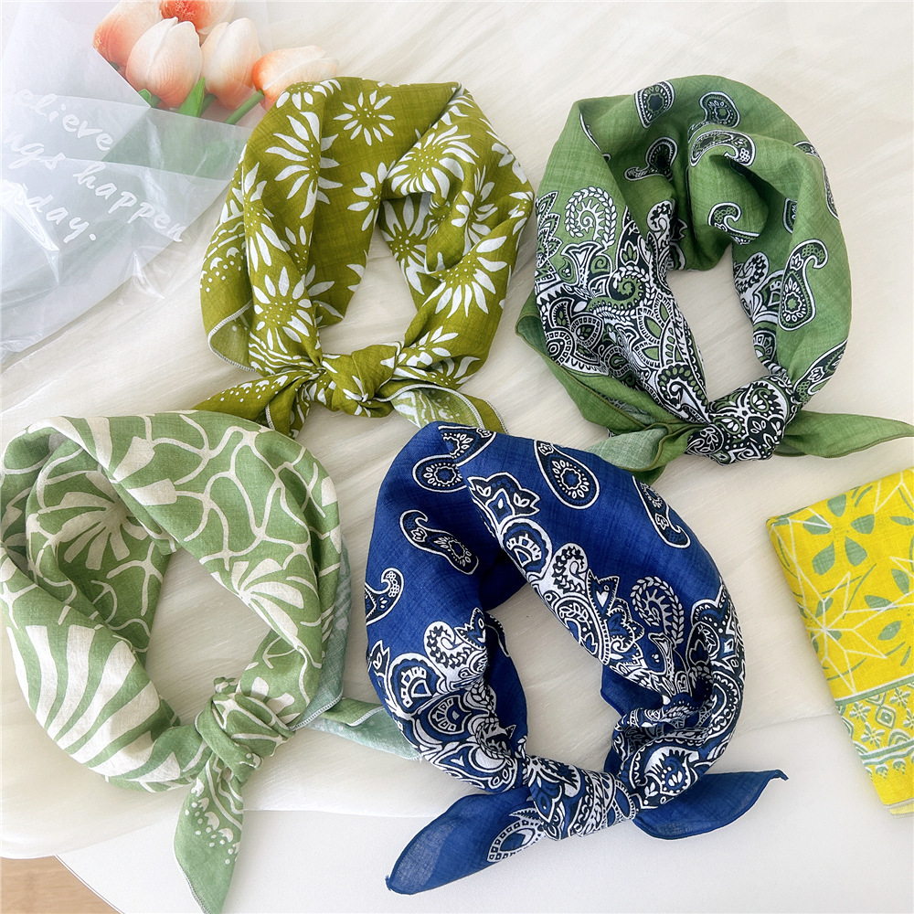 Luxury Floral Print Cotton Lin - Bandana Cotton avis et prix