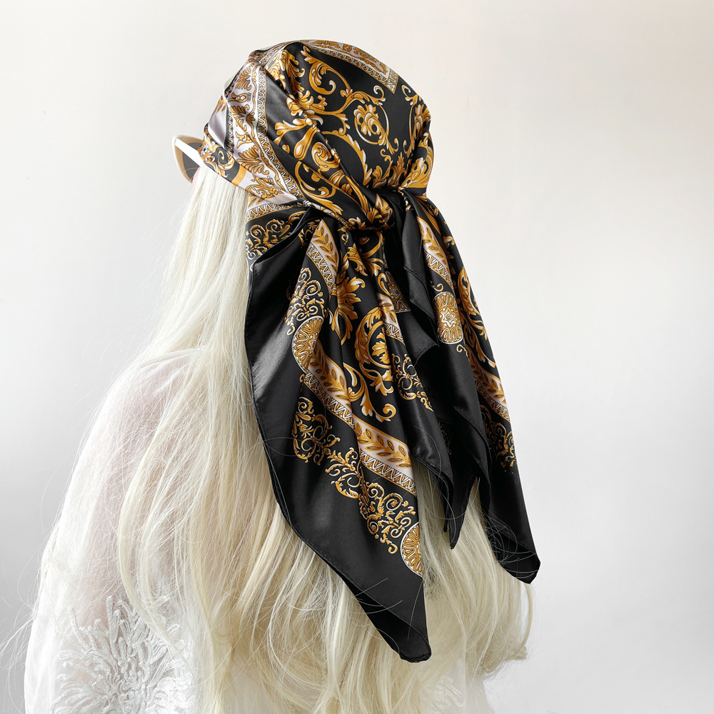 Silk Shawl Satin Square Scarf  - Face Scarf Mask avis et prix