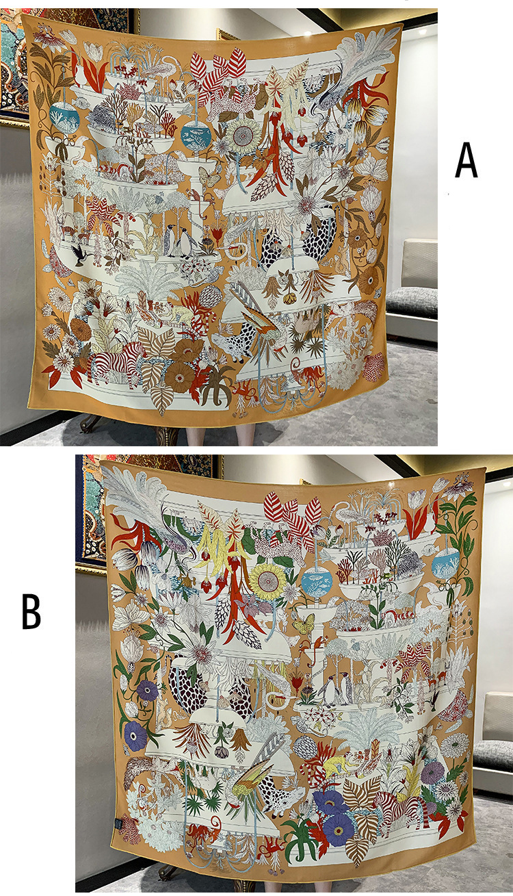 Double Sided Print Luxury Silk - Pashmina Wrap Large avis et prix