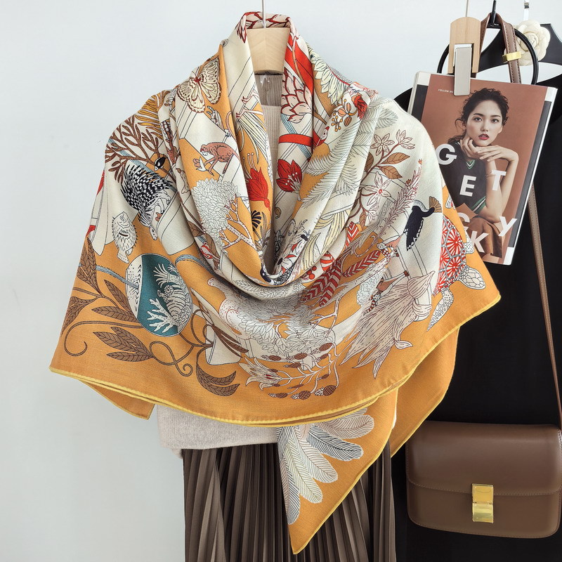 Double Sided Print Luxury Silk - Pashmina Wrap Large avis et prix
