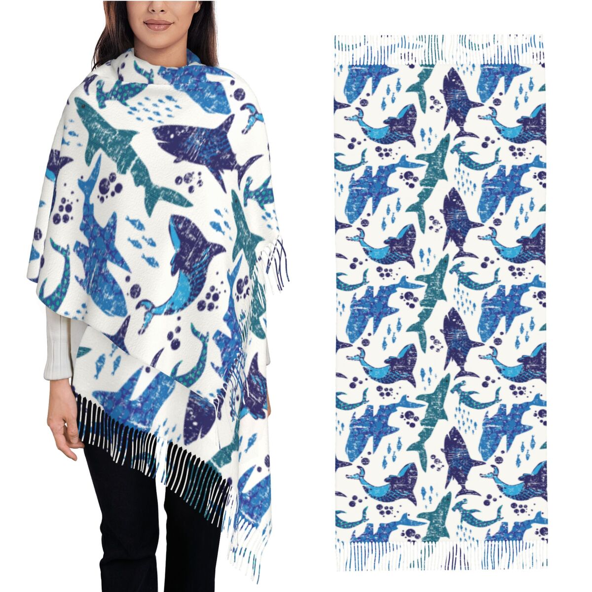 Shark Underwater World Ocean S - Pashmina Wrap Large avis et prix