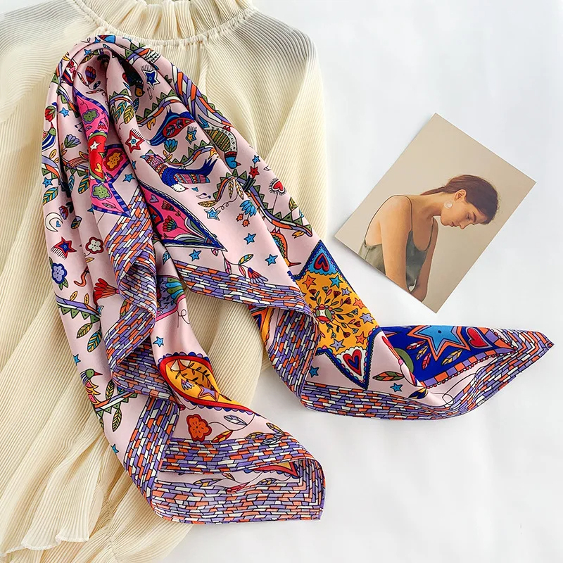 2024 90*90cm Square Scarf Twil - Bandana Cotton avis et prix