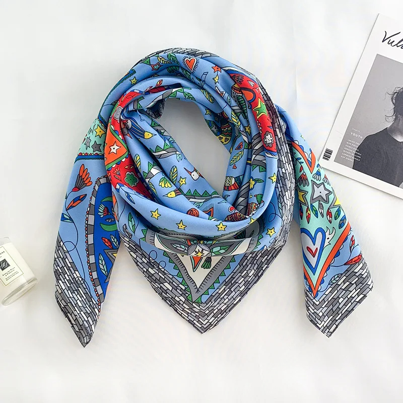 2024 90*90cm Square Scarf Twil - Bandana Cotton avis et prix