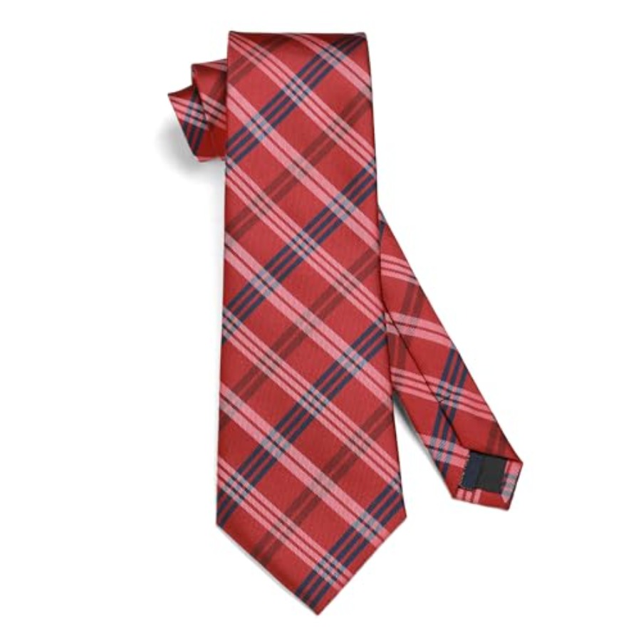Mens Ties Set Stripe Plaid Tie - Pocket Square Set avis et prix