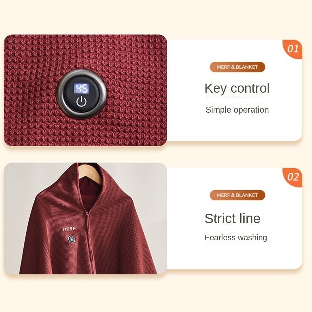 Fashion Wearable USB Electric  - Woven Scarf Blanket avis et prix