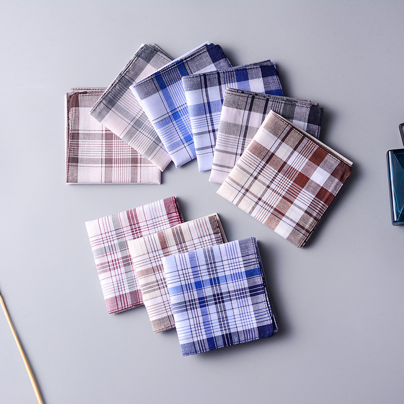 100% Cotton Handkerchief Plaid - Handkerchief Cotton Men avis et prix