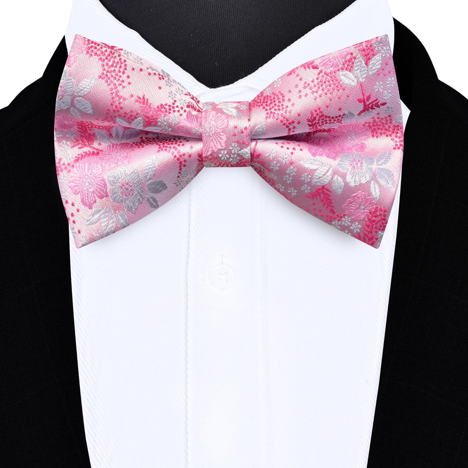 Floral Bow Tie & Handkerchief  - Bow Tie Pre Tied avis et prix