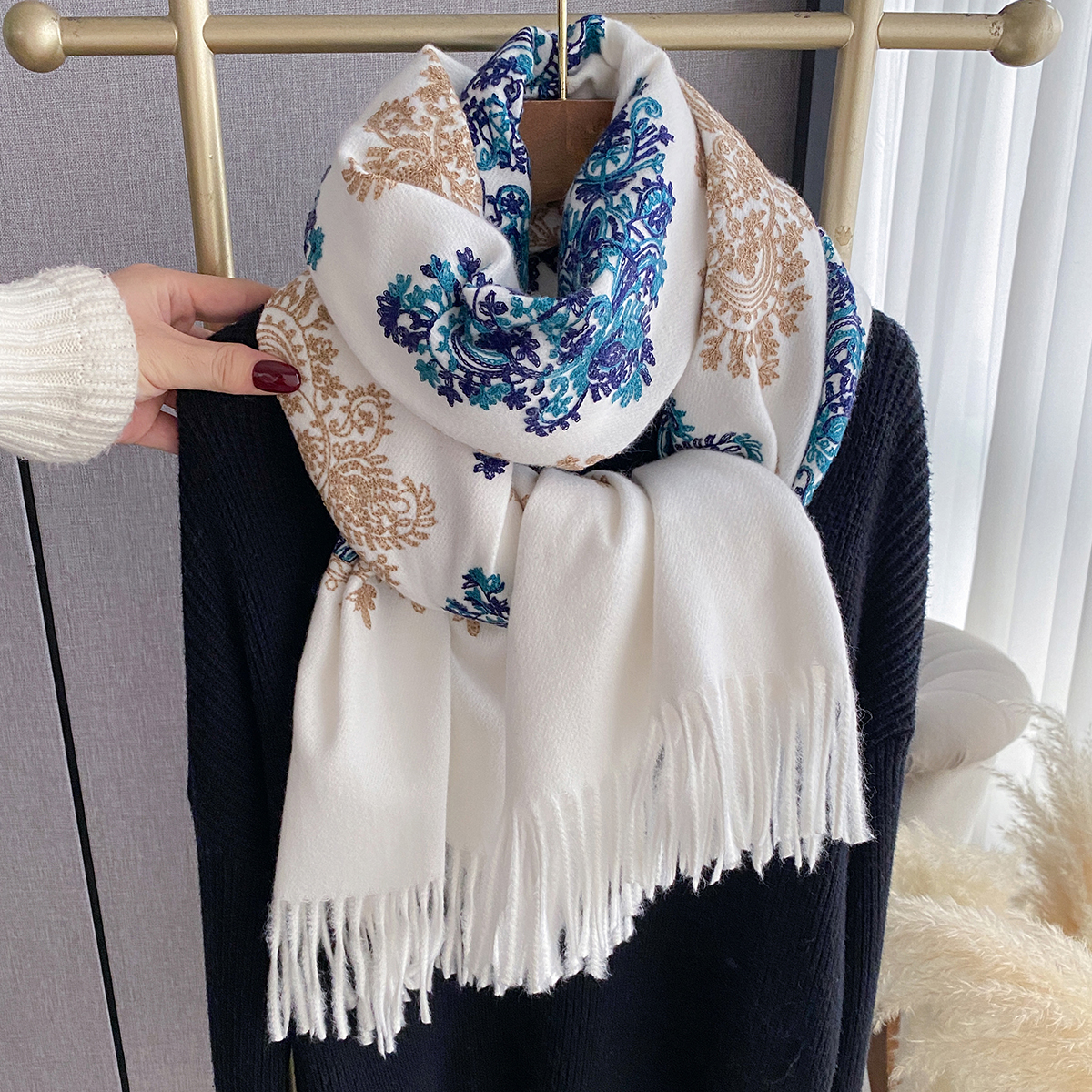 Women Fashion Winter Warm Cash - Woven Scarf Blanket avis et prix