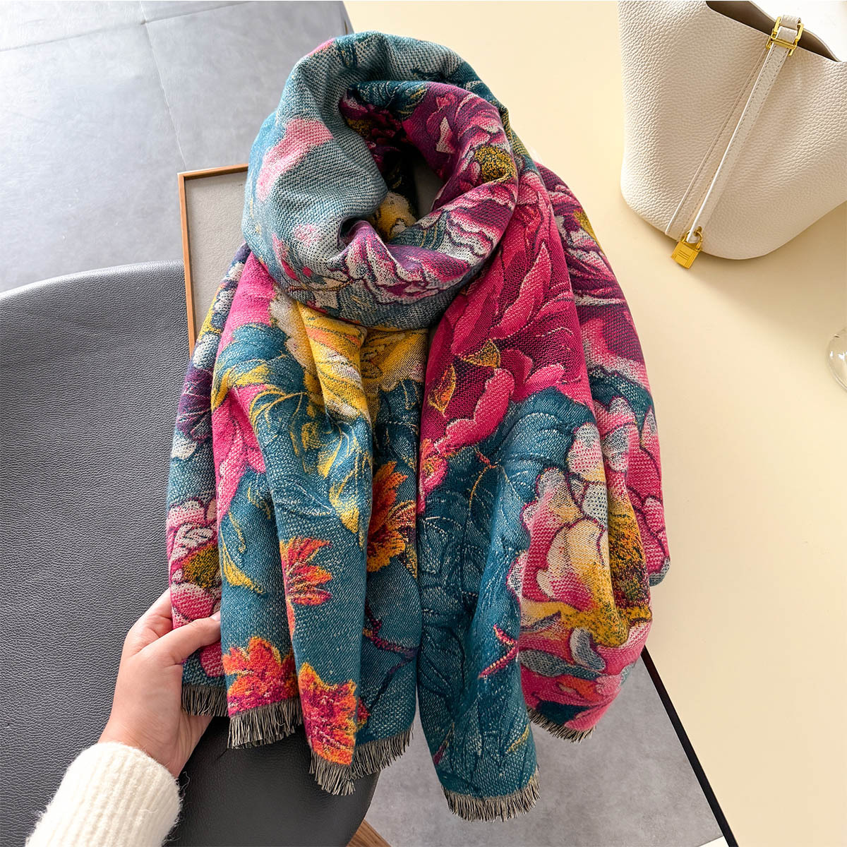 Warm Cashmere Scarf Women Shaw - Woven Scarf Blanket avis et prix