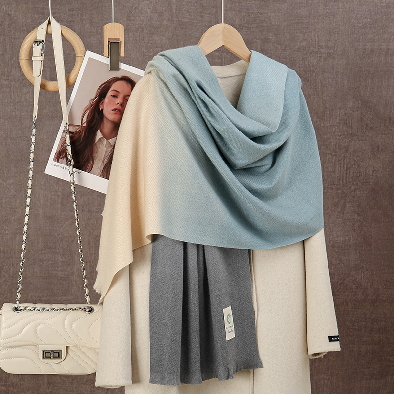 New 2024 Gradient Cashmere Sca - Woven Scarf Blanket avis et prix
