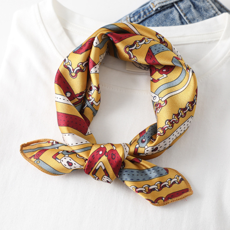 Women scarf  50*50cm Square Sk - Silk Tie Striped avis et prix