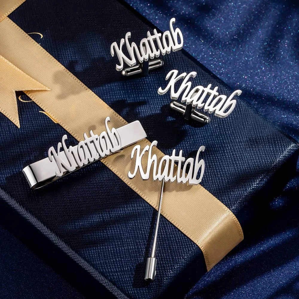 Personalized Cufflinks/Lapel P - Tie Bar Set Gift avis et prix