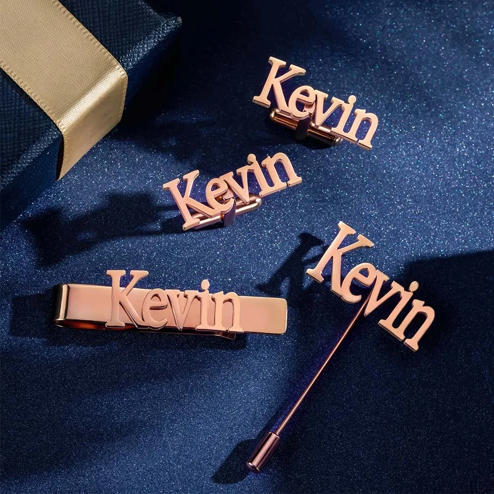Personalized Cufflinks/Lapel P - Tie Bar Set Gift avis et prix