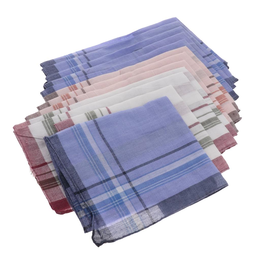 12 Pieces Men Assorted Cotton  - Handkerchief Cotton Men avis et prix