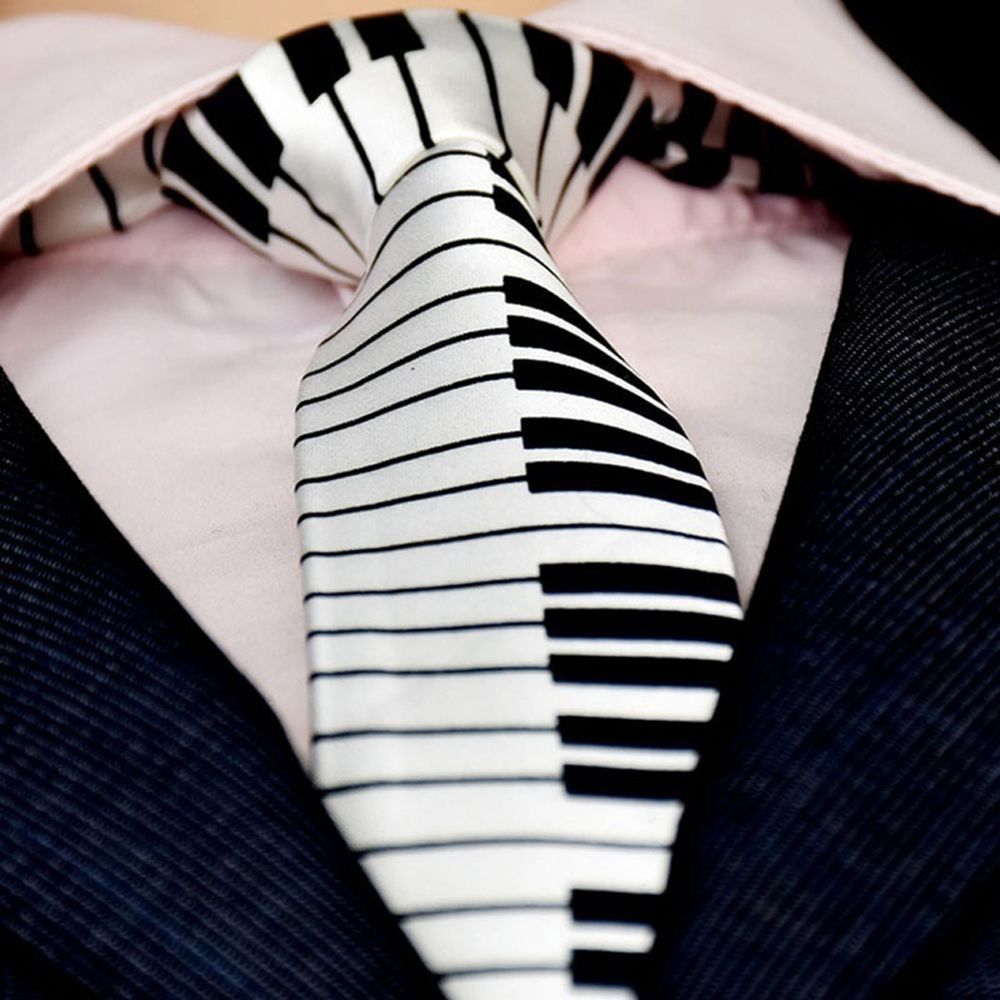 Skinny Piano Black & White Men - Skinny Tie Men avis et prix
