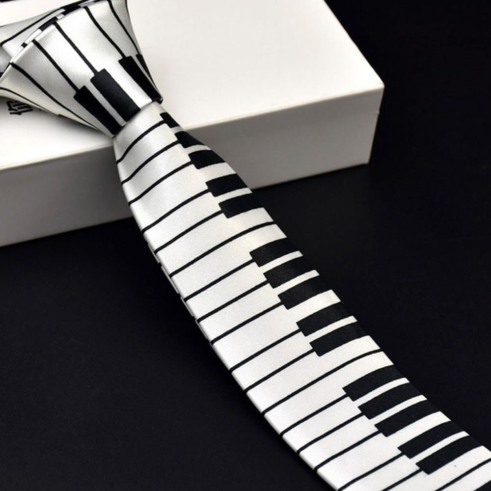 Skinny Piano Black & White Men - Skinny Tie Men avis et prix