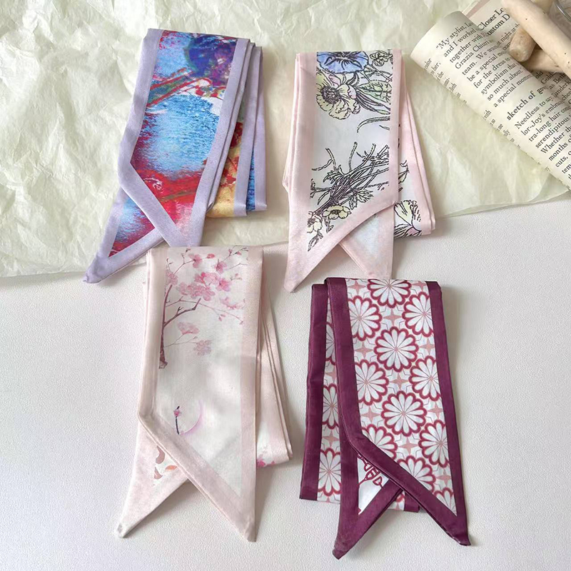 Fashion Women Silk Satin Skinn - Ascot Neck Scarf avis et prix