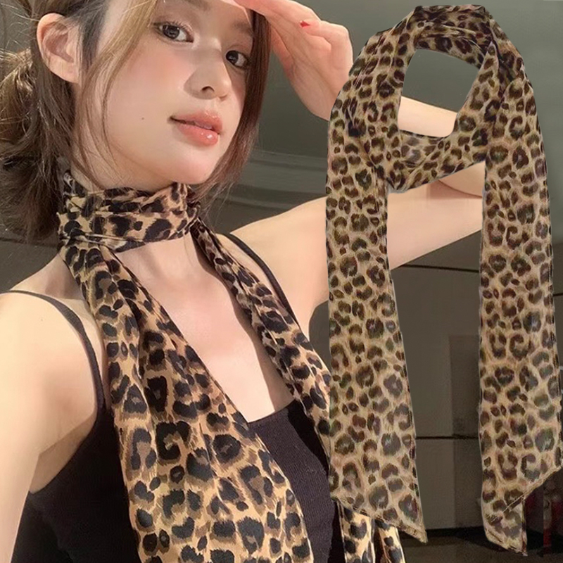 Leopard Print Scarf Retro Polk - Silk Tie Striped avis et prix