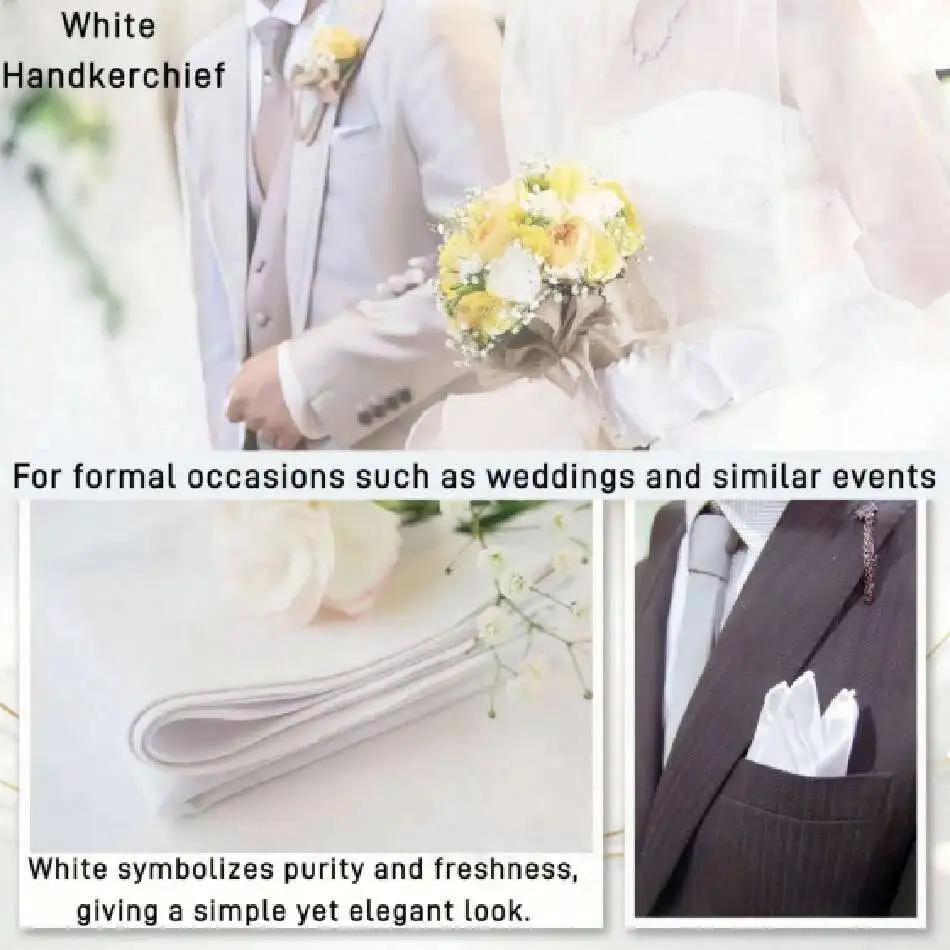 2Pcs Silk-Like Handkerchief Se - Handkerchief Cotton Men avis et prix