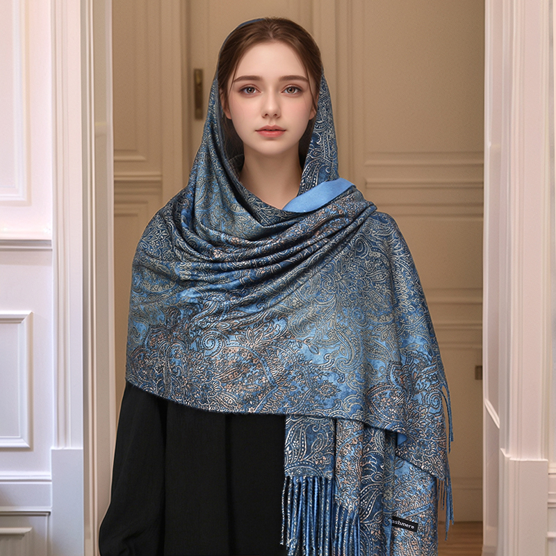 Luxury Paisley Pashmina Shawl  - Woven Scarf Blanket avis et prix