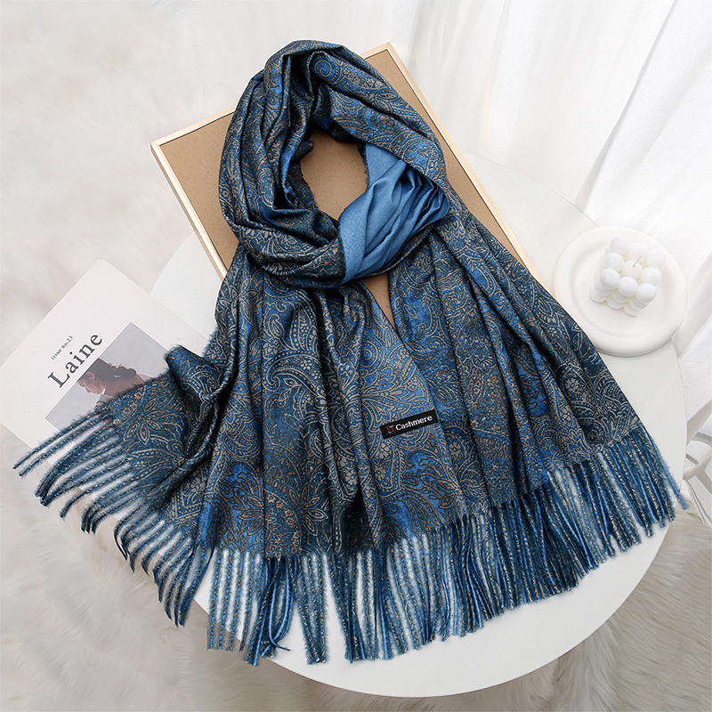 Luxury Paisley Pashmina Shawl  - Woven Scarf Blanket avis et prix