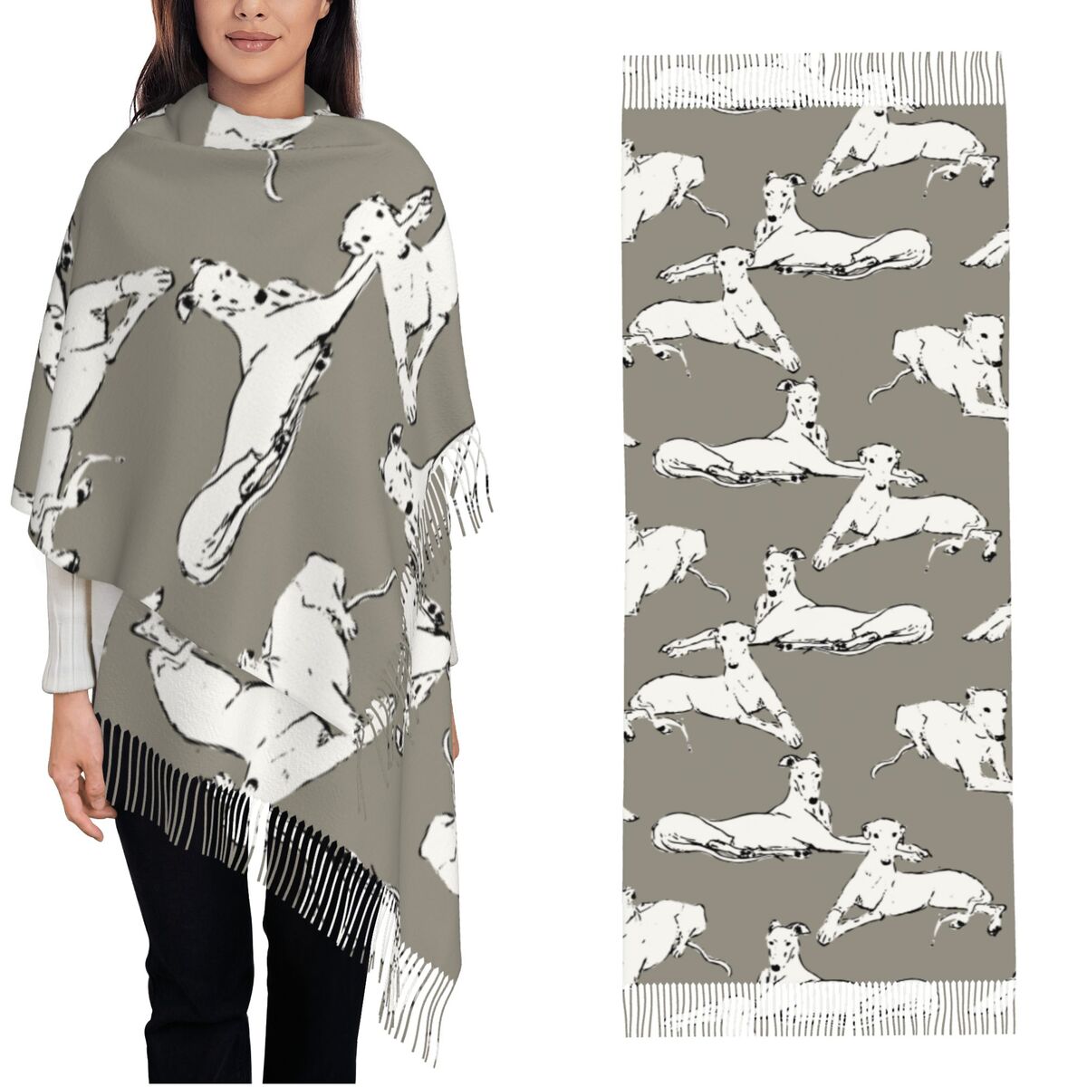 Relaxing Greyhound Whippet Sca - Pashmina Wrap Large avis et prix