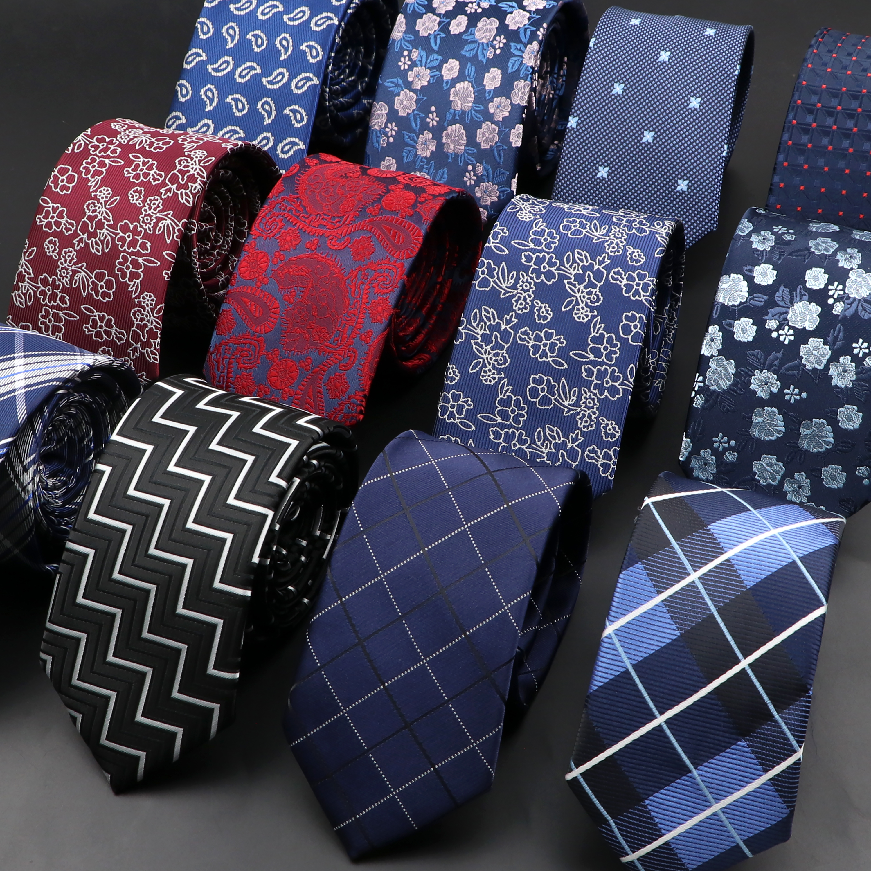 New Men Ties Solid Color Strip - Skinny Tie Men avis et prix