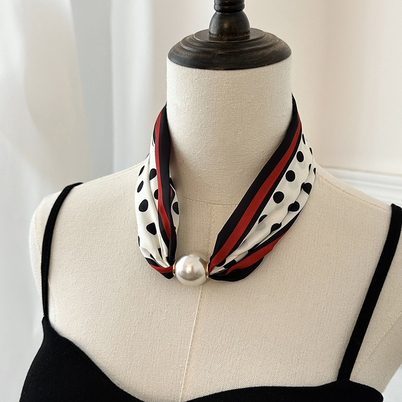 Printed Silk Scarf with Magnet - Silk Neck Scarf avis et prix