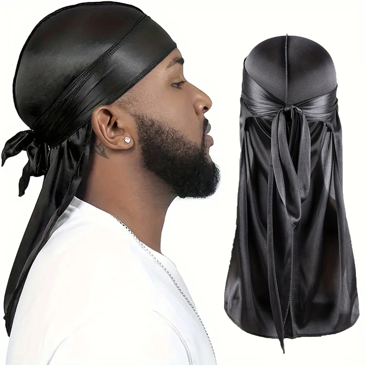 Men's Silk Durag Bonnet Bandan - Bandana Doo Rag avis et prix