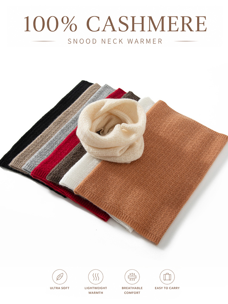 100% Pure Cashmere Waffle Knit - Infinity Scarf Knit avis et prix