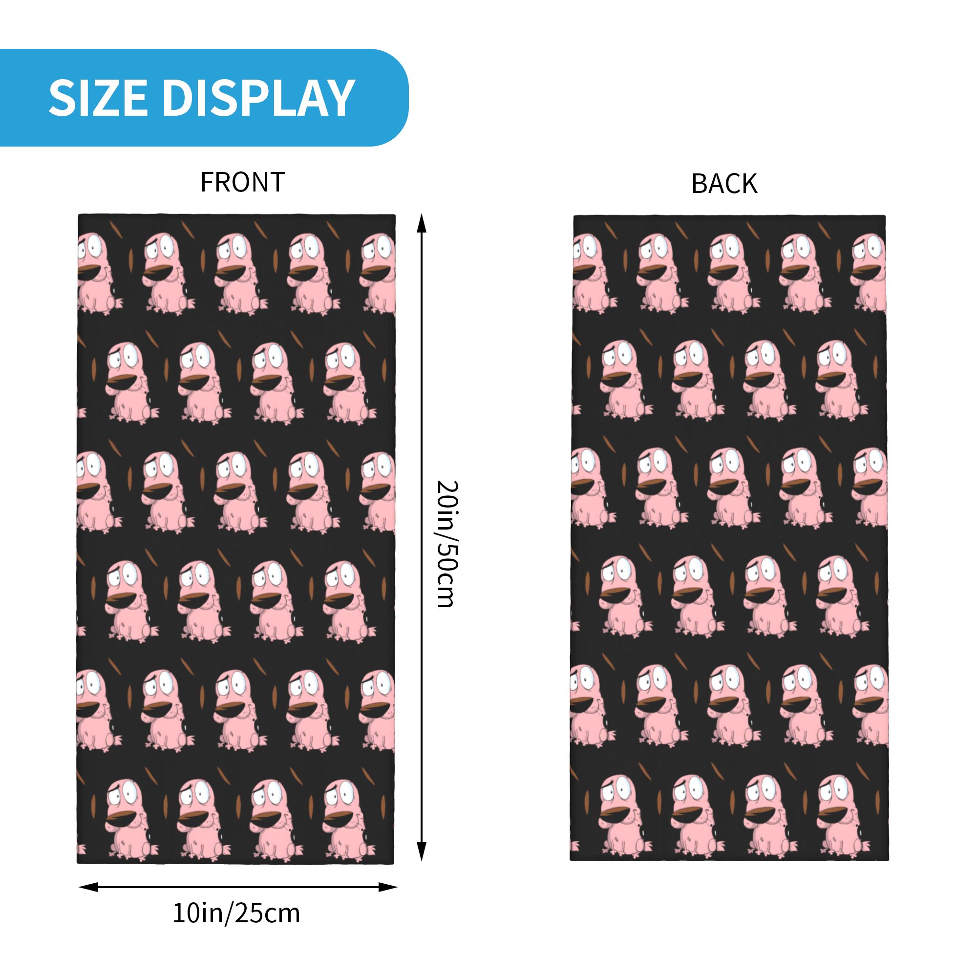 Custom Cartoon Courage Dog Win - Neck Warmer Tube avis et prix